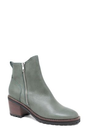 Django & Juliette Birdi Heel Boot in Dark Olive Leather at Nordstrom, Size 41