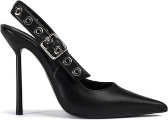 Le Silla Courtney 120mm slingback pumps - women - Lambskin/Nappa Leather/Leather - 35 - Black