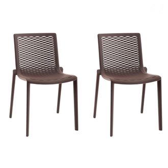 Resol Set 2 Sillas Interior, Exterior Chocolate Netkat Resol