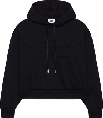 GCDS Hoodie met geborduurd logo - Zwart