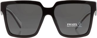 Prada Dark Gray Square Ladies Sunglasses 0PR 24ZS1AB5S056