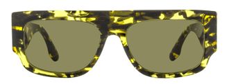 Victoria Beckham VB666S V Plaque Metal Accents Sunglasses - Yellow