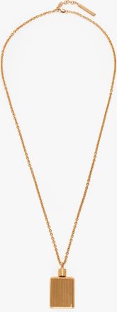 Victoria Beckham Perfume Bottle Necklace In Brushed Gold