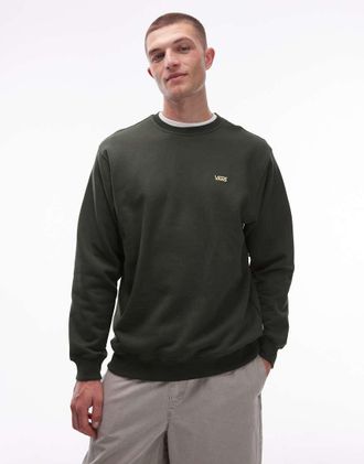 Vans Left Chest - Felpa ampia verde oliva scuro