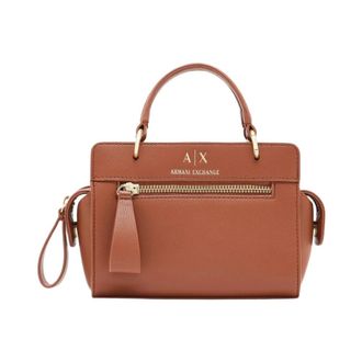 A|X Armani Exchange Handbags, female, Brown, Size: ONE SIZE Shopping Bag