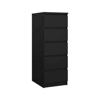 Dmora Dmora - Cajonera Achaldi, C&oacute;moda Multiusos, C&oacute;moda De Dormitorio, Gabinete Con Cajones, 50x40 H111 Cm, Negro