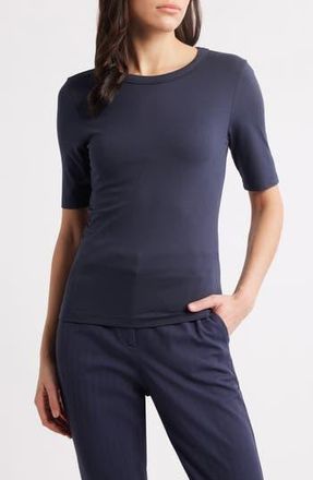 BOSS Efita Crewneck T-Shirt in Clean Navy at Nordstrom Rack, Size Large