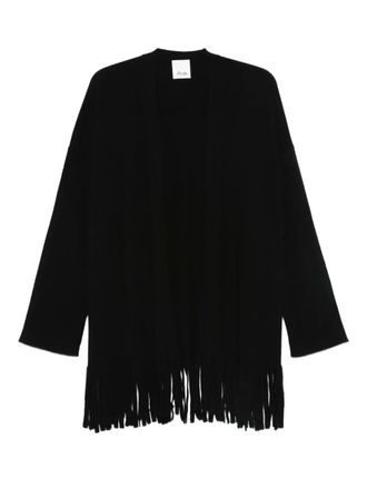 Allude Vest met franje - Zwart