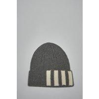 Thom Browne Rib Hat W/ 4 Bar Stripe In Cashmere
