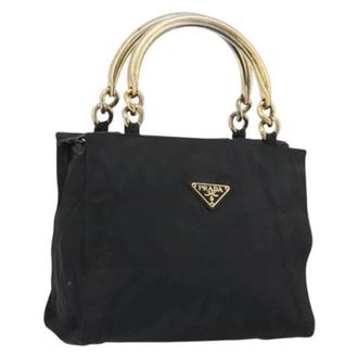 Prada Pre-owned Vintage Nylon Hand Bag - Dames - Vintage Handtas - Zwart - ONE Size - Nylon - Vintage