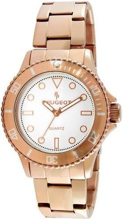 Peugeot Sport Bezel Big Face Bracelet Watch - 36MM in Rose Gold at Nordstrom