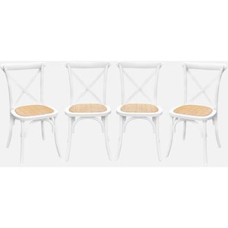 Sweeek Sweeek - Set di 4 sedie da bistrot in legno vintage