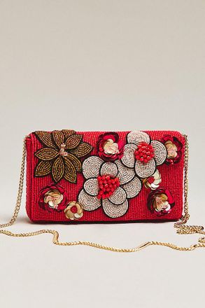 Maeve Beaded 3D Floral Embellished Clutch