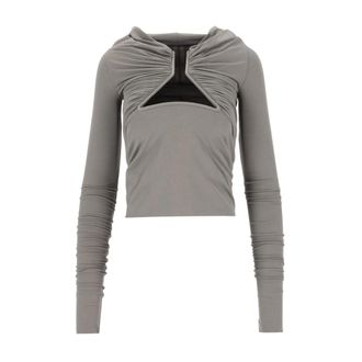 Rick Owens Jersey LS Prong - Tops - Mujer - Gris - L