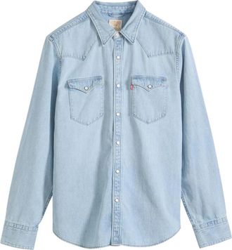 Levi's Barstow Western Shirt - Heren - Spijkeroverhemden - Blauw - S - Denim - Overhemden