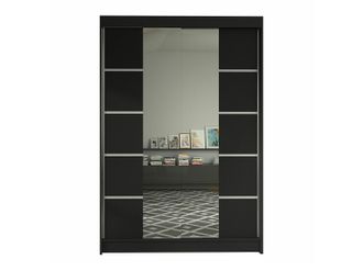 Mirjan24 Mobilier1 - Armario Closico 151, Negro, 200x120x58cm, Puertas De Armario: Correderas, N&uacute;mero De Estantes: 0