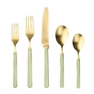 Mepra Fantasia Ice Gold Flatware Set - 5 Pieces in Sage at Nordstrom