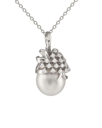 Splendid Pearls Silver 10-10.5mm Cultured Freshwater Pearl Necklace