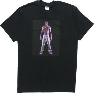 SUPREME SS20 Week 1 Tupac Hologram Tee Virtual Characters Short Sleeve Unisex Black SUP-SS20-002
