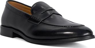 Dune London Mens SKYLERS Leather Penny Loafers Size UK 12 Black