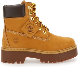 Timberland Enkellaarsjes - Dames - Veterlaarzen - Beige - 36 1/2 EU - Schoenen