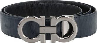 Ferragamo Textured Leather Gancini Belt