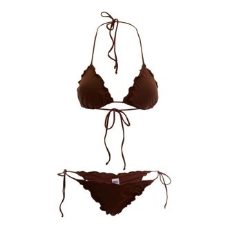MC2 Saint Barth Bikinis, female, Brown, Size: M Sagitami Frou Frou Triangle Bikini