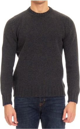 Gran Sasso Trui met ronde hals - Heren - Truien - Grijs - Maat: 2XL Wol