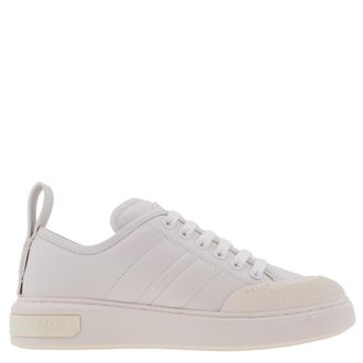Bally Medyn Stripe Detailing Leather Sneakers, Brand Size 35 ( US Size 4.5 )