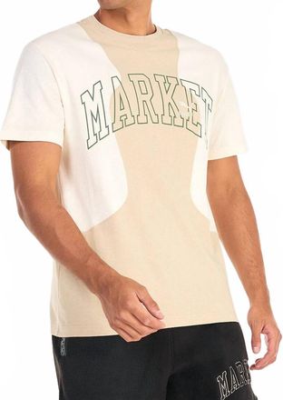 Puma Logo T-Shirt In White/tan/beige