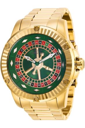 Invicta Specialty 28710 Herenhorloge - Automatisch Uurwerk - Roestvrij Staal met Groene Wijzerplaat - 52 mm