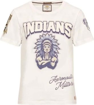 Aeronautica Tops, Dames, Wit, XL, Katoen, T-shirt