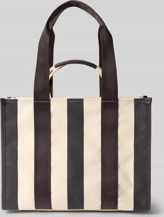 HUGO BOSS Shopper mit Streifenmuster Modell SANDY TOTE ST in Offwhite, Gr&ouml;&szlig;e 1