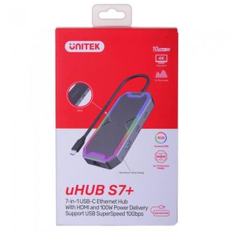 OEM Unitek Hub Usb-c, Hdmi 2.0, Rj45, 3,5mm, Pd 100w