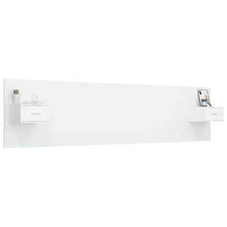 Berkfield Home Classic Bed Headboard with Cabinets White Engineered Wood