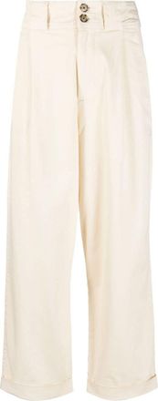 Woolrich high-waisted tailored trousers - women - Cotton/Spandex/Elastane - 29 - Neutrals