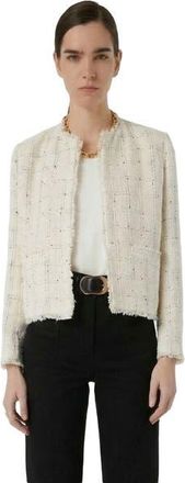 Gerard Darel Taissa Tweed Cropped Jacket in Ecru at Nordstrom, Size 14