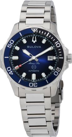 Bulova Marine Star Automatic Blue Dial Mens Watch 98B466