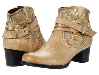 L'Artiste by Spring Step Zhamsha-Shine Womens Boots Off-White : EU 35 (US Womens 5) M, Synthetic/Leather