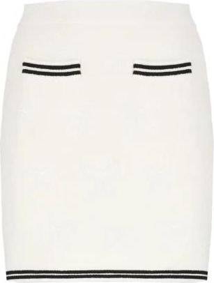 Self Portrait Ivory Cotton Mini Rok - Dames - Korte rokken - Beige - L - Katoen - Rokken