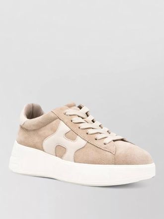 Hogan rebel h562 leather sneakers round toe