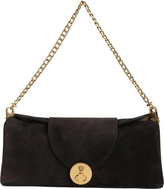 Versace Clutch Medusa in camoscio - - Bags - Donna - Marrone - ONE SIZE