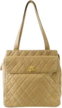 Chanel Pre-owned Borsa a spalla in pelle di agnello - - Pre-owned - Donna - Beige - ONE SIZE