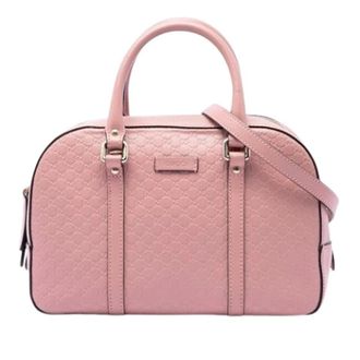 Gucci Pre-owned Satchel - Dames - Pre-owned - Roze - Maat: ONE Size Leer