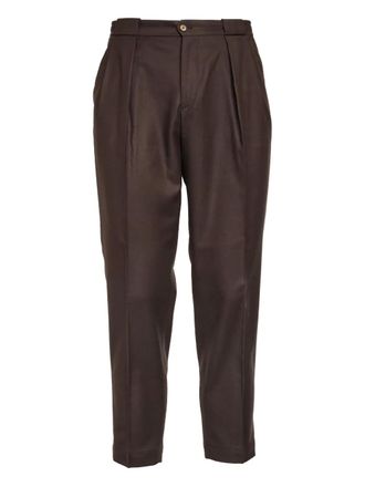 BRIGLIA 1949 Portobello pleated-front tailored trousers - Brown