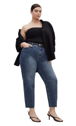 City Chic Womens Harley Saige Mid Wash Jean, Mid Wash, 16 Plus