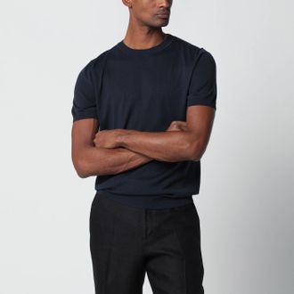 Lardini Strick aus Wollmischung in Lardini-Blau