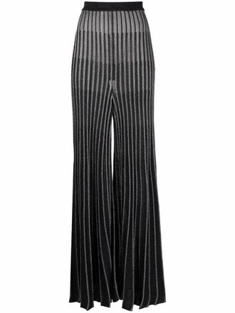 Stella McCartney pleated wide-leg trousers - women - Polyester/Viscose - 36 - Black