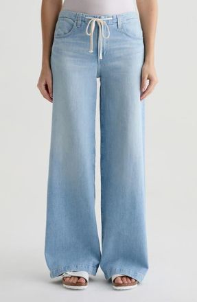 AG - Adriano Goldschmied Stella Wide Leg Drawstring Pants in Serendipity at Nordstrom, Size 32