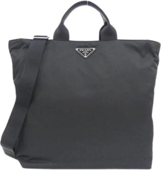 Prada Pre-owned Re-Nylon Crossbody Tas - Dames - Vintage Shopper - Zwart - ONE Size - Nylon - Vintage